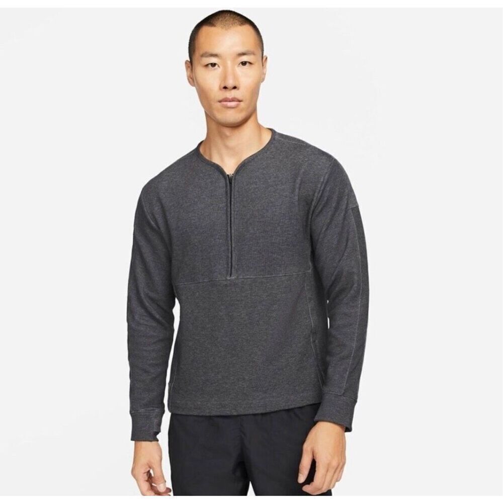 Nike‎ Yoga Dri-Fit Half Zip Training Crew Sweatshirt | Grey | Men’s XL